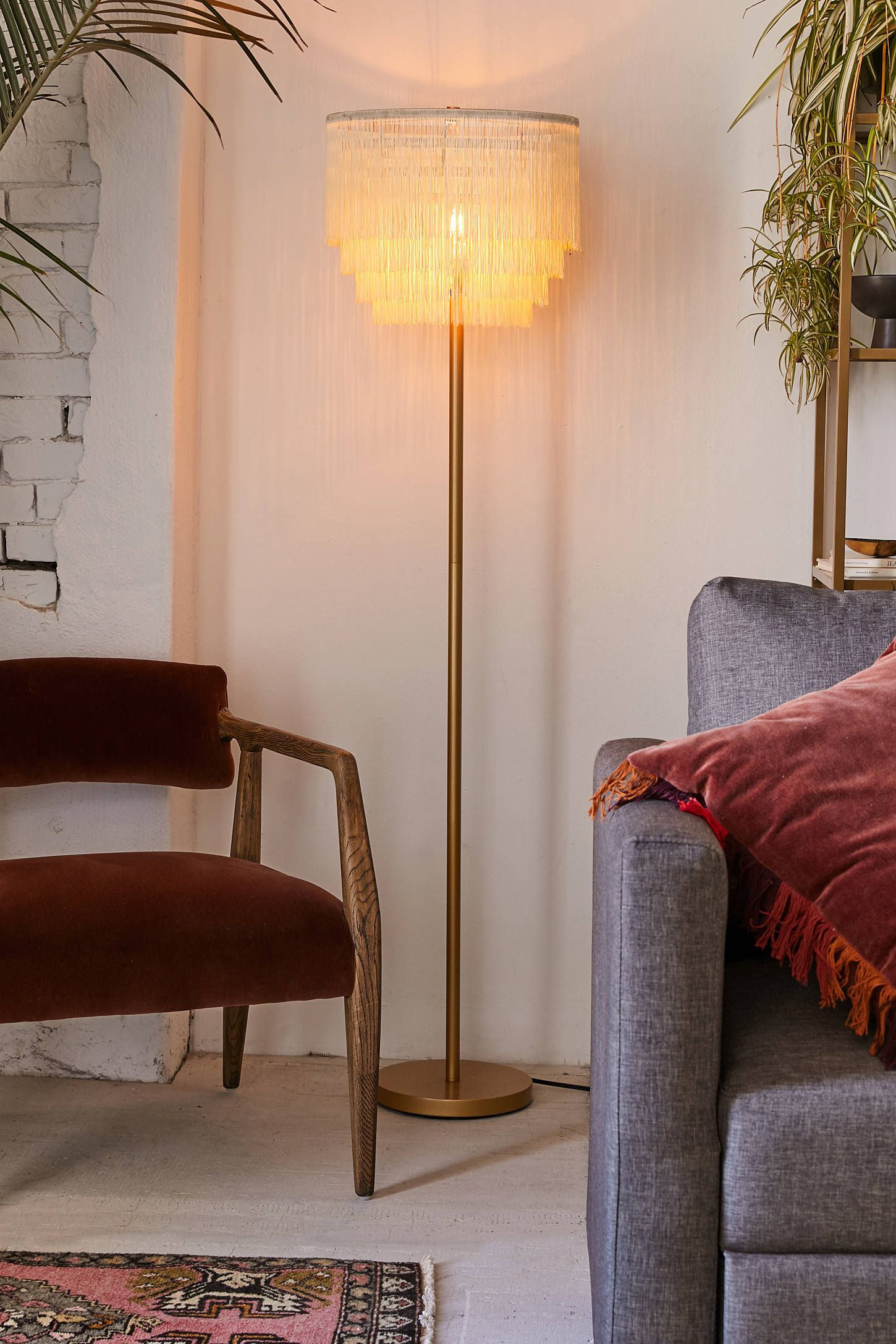Phoebe Tiered Fringe Floor Lamp In 2019 Apartment Tall intended for measurements 1450 X 2175