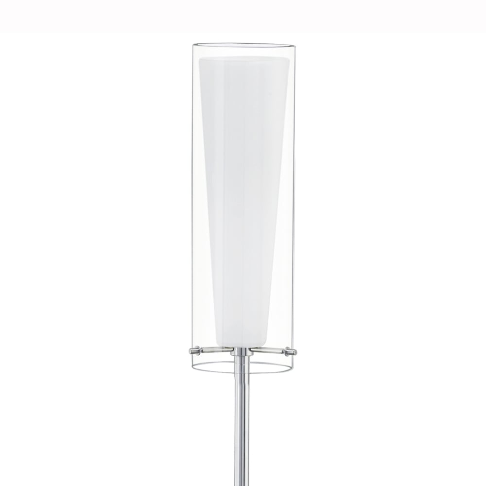 Pinto Floor Lamp With Transparent And White Glass Shade with dimensions 1000 X 1000