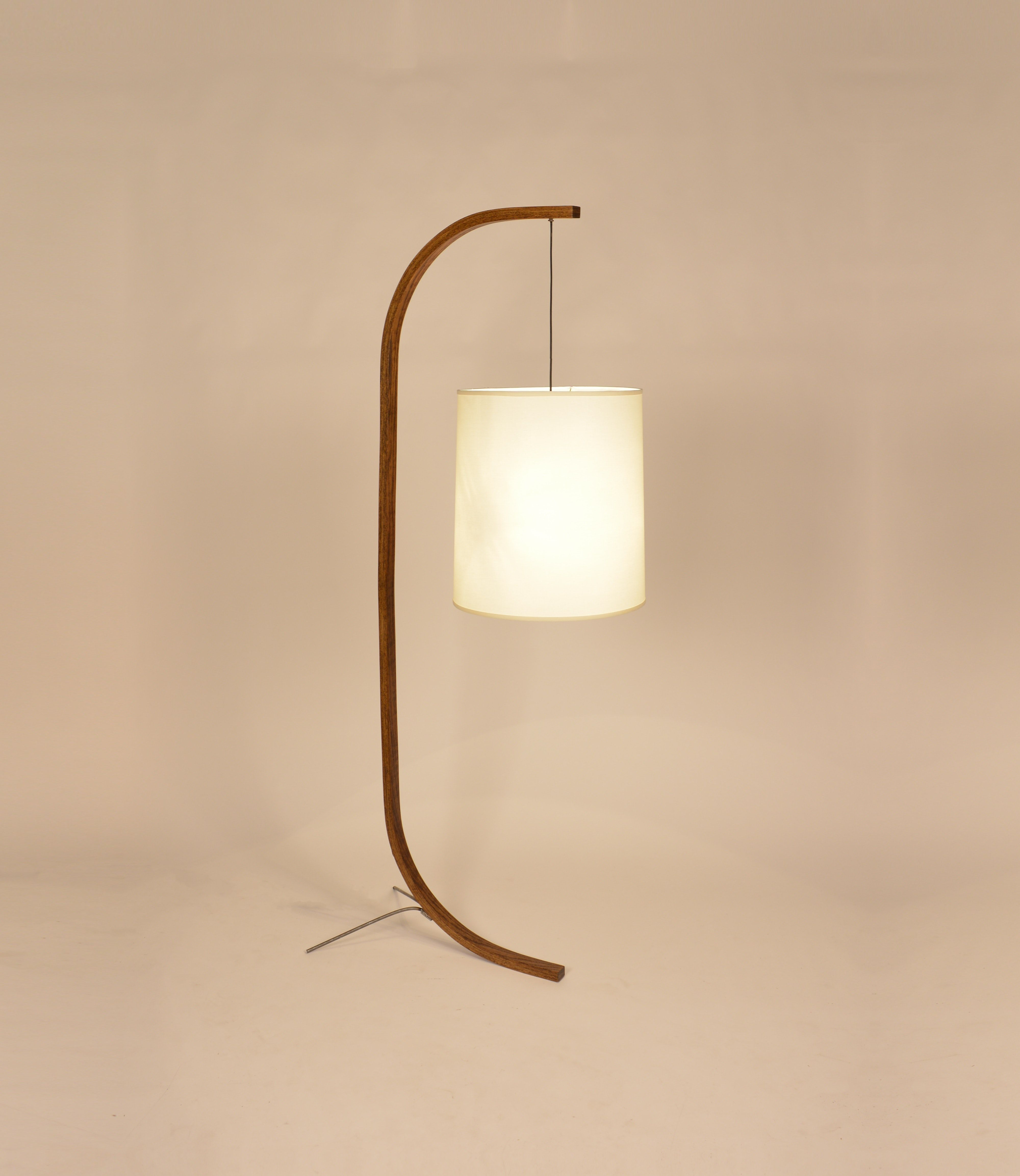 Pion Bent Oak Floor Lamp With Cloth Shade Large Ovuud with sizing 4000 X 4613