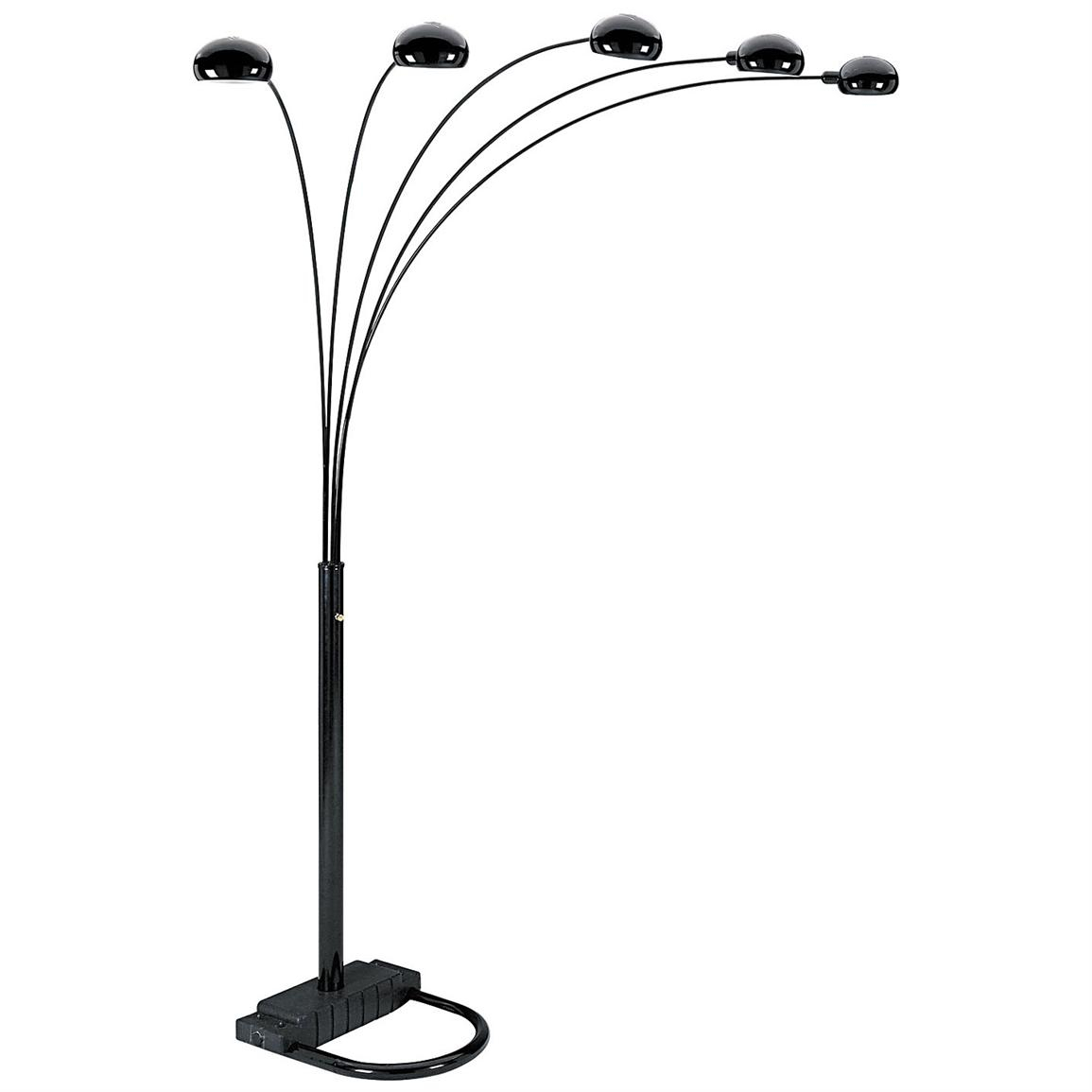 Polaris Black 5 Arm Arch Floor Lamp 163719 Lighting At The with regard to dimensions 1155 X 1155