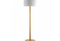 Pole Oak Wooden Floor Lamp With White Shade in sizing 1200 X 925