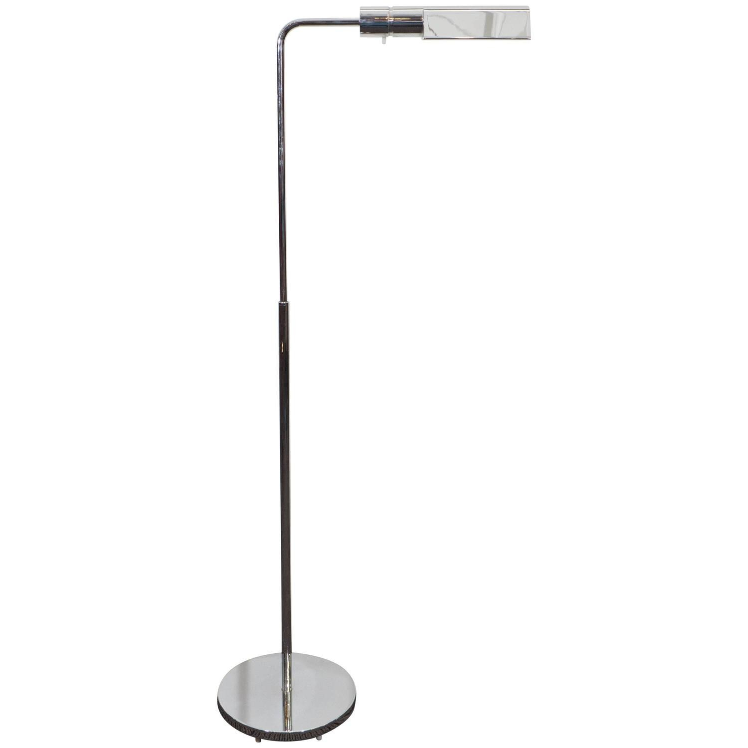 Polished Chrome Reading Floor Lamp Casella intended for dimensions 1500 X 1500