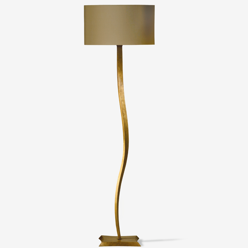 Porta Romana Mfl28 Ribbon Floor Lamp French Brass with measurements 1000 X 1000