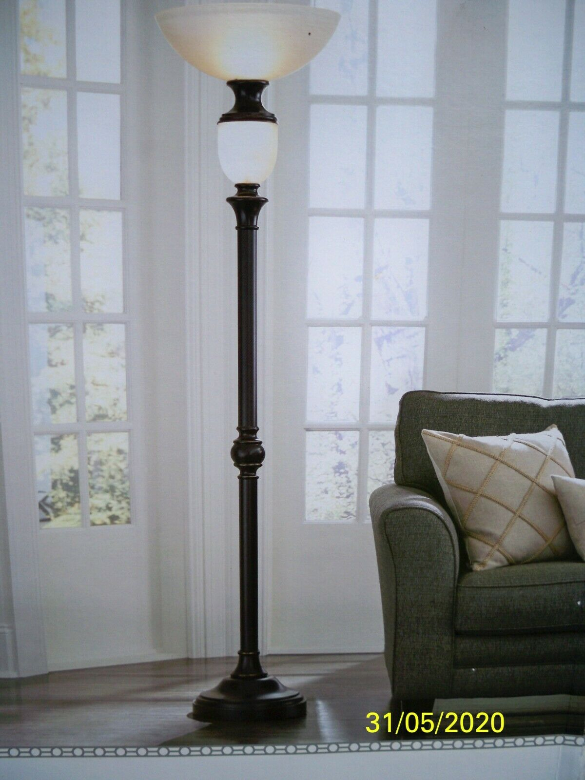 Portfolio 74 In Oil Rubbed Bronze 4 Way Torchiere With Night Light Floor Lamp with dimensions 1200 X 1600