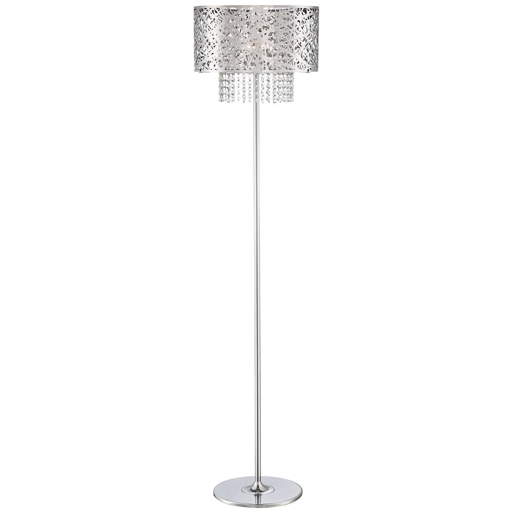 Possini Euro Chrome Nest Crystal Chandelier Floor Lamp throughout size 1000 X 1000