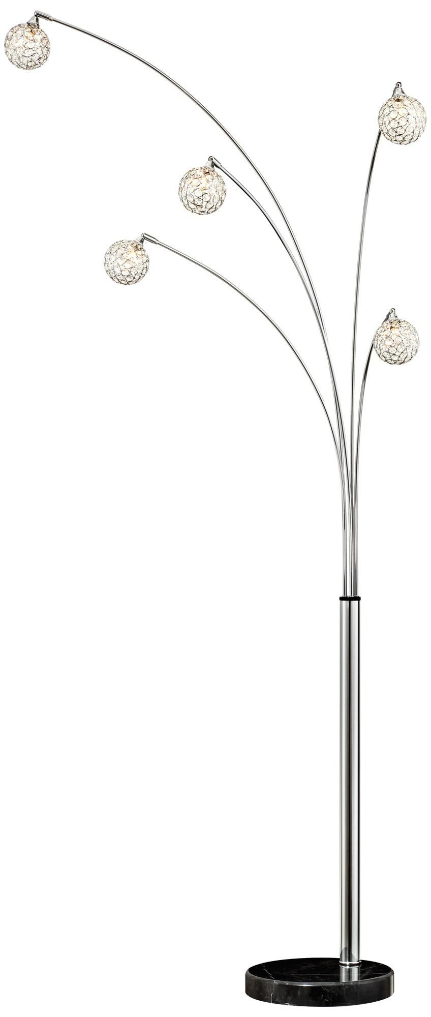 Possini Euro Design Allegra Crystal Ball Arc Floor Lamp for sizing 848 X 2000