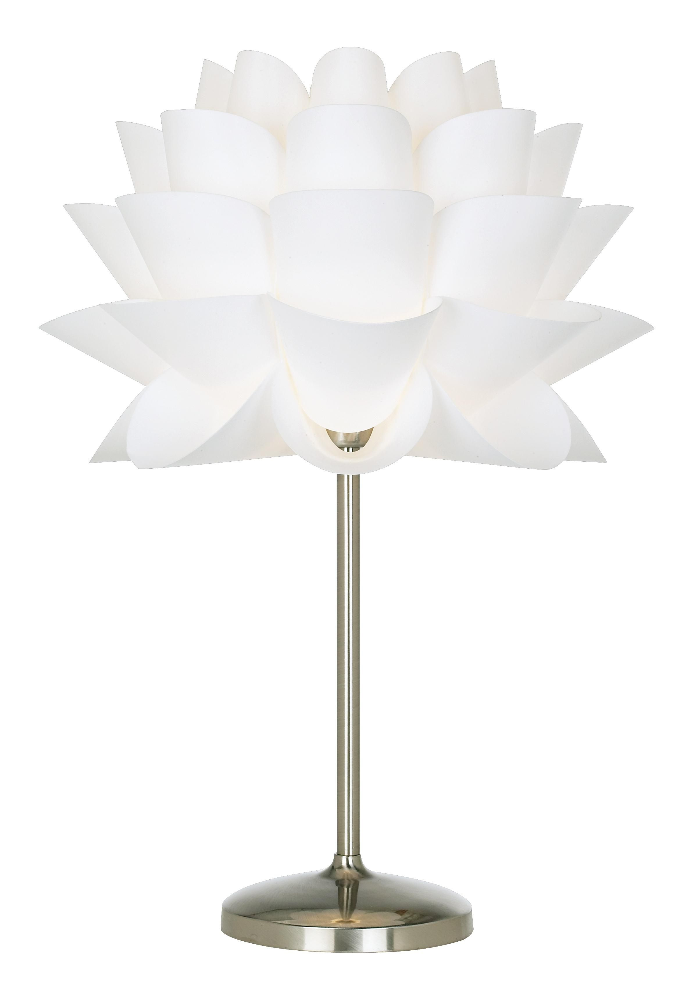 Possini Euro Design White Flower Acrylic Shade Table Lamp in proportions 2408 X 3426