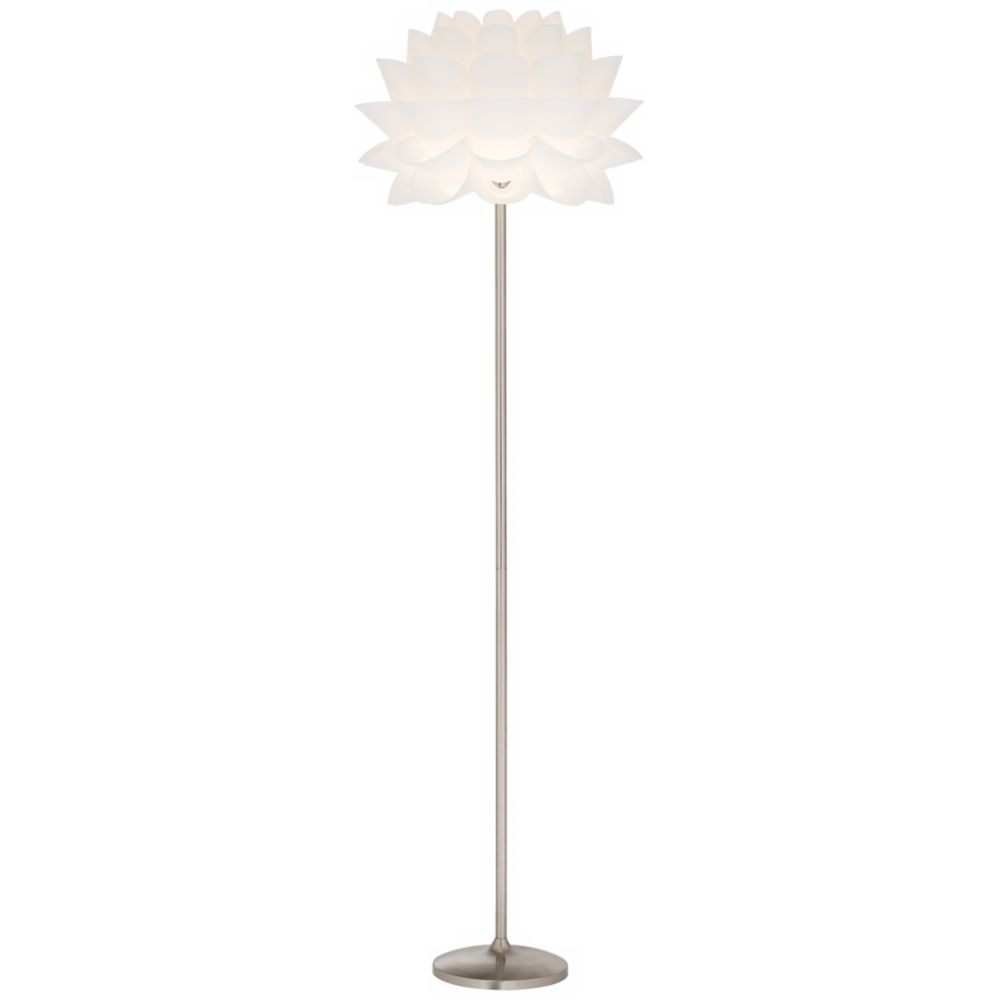 Possini Euro Design White Flower Floor Lamp M4705 Lamps with size 1000 X 1000
