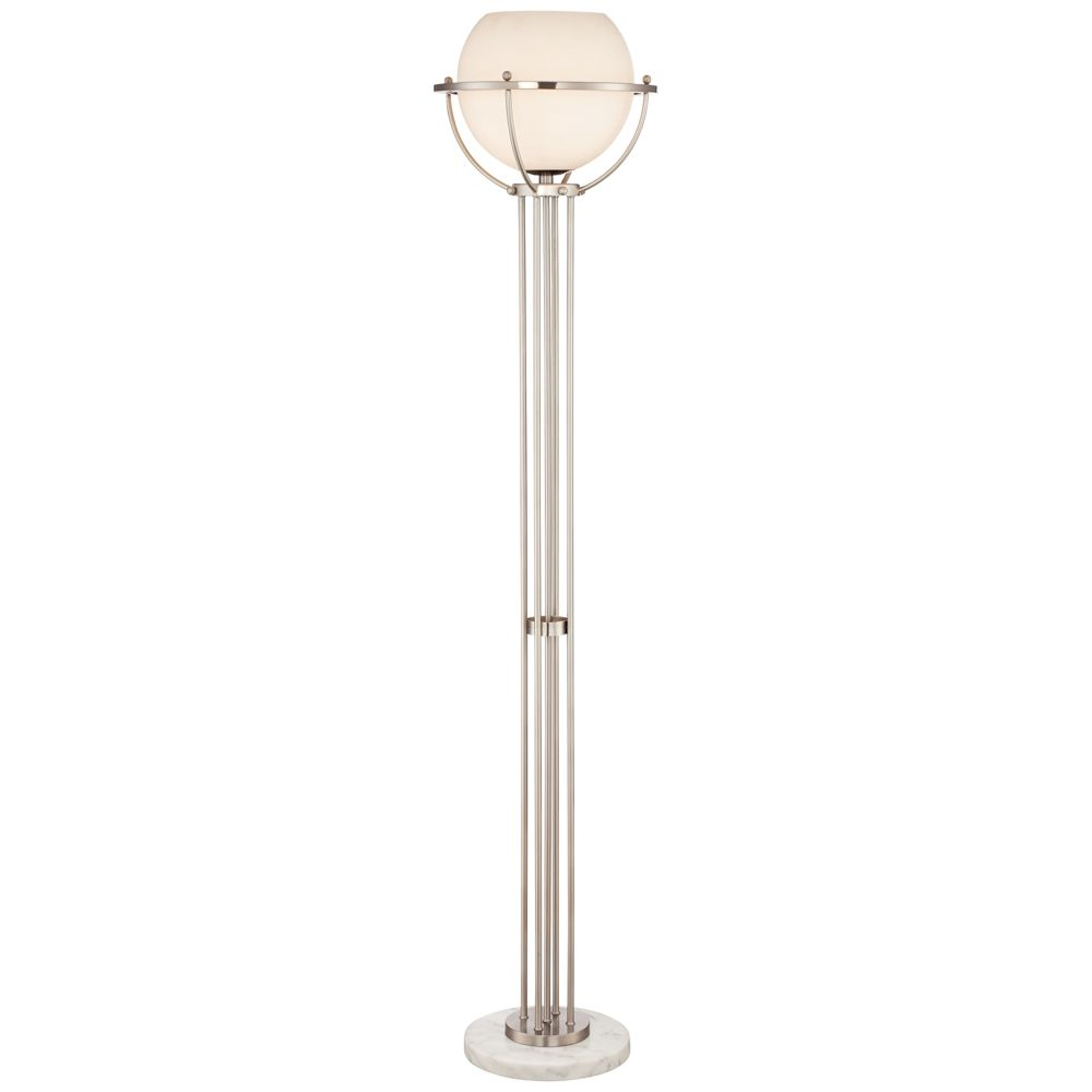 Possini Euro Globe 72h Brushed Nickel Torchiere Floor Lamp regarding sizing 1000 X 1000