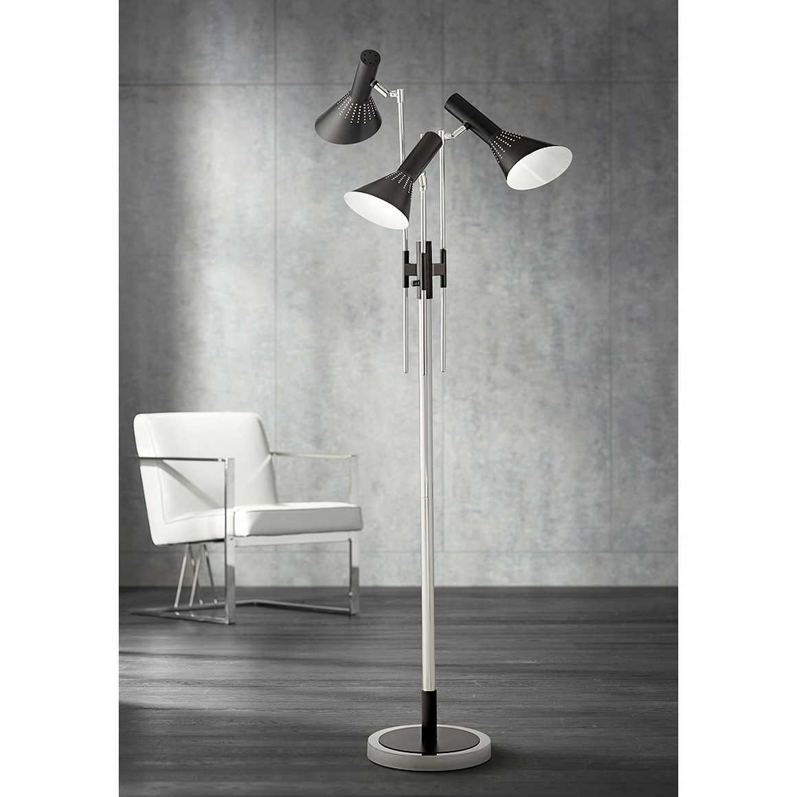 Possini Euro Halifax Polished Nickel 3 Light Floor Lamp Lamps Plus Havenly with size 1160 X 1160
