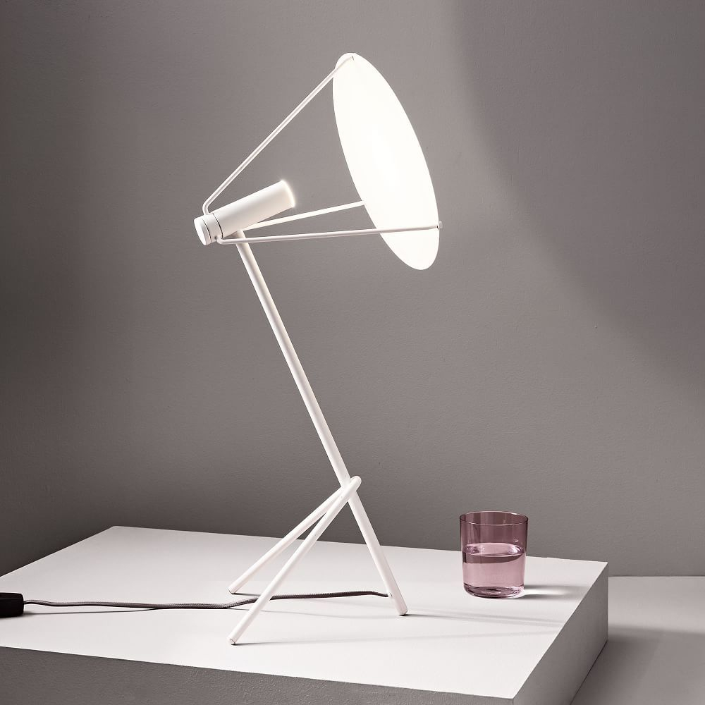 Powell Led Table Lamp Satin White In 2019 in dimensions 1000 X 1000