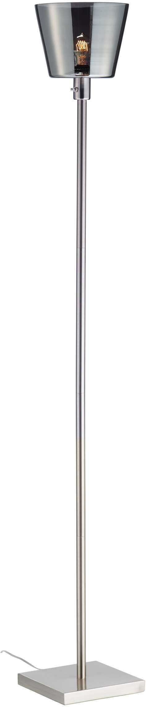 Prescott Tall Floor Lamp Brushed Steel Adesso Furniture pertaining to proportions 472 X 2280