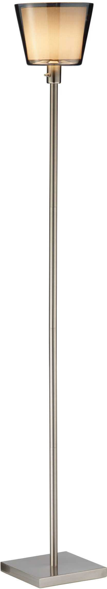 Prescott Tall Floor Lamp Brushed Steel Adesso Furniture throughout size 416 X 2288