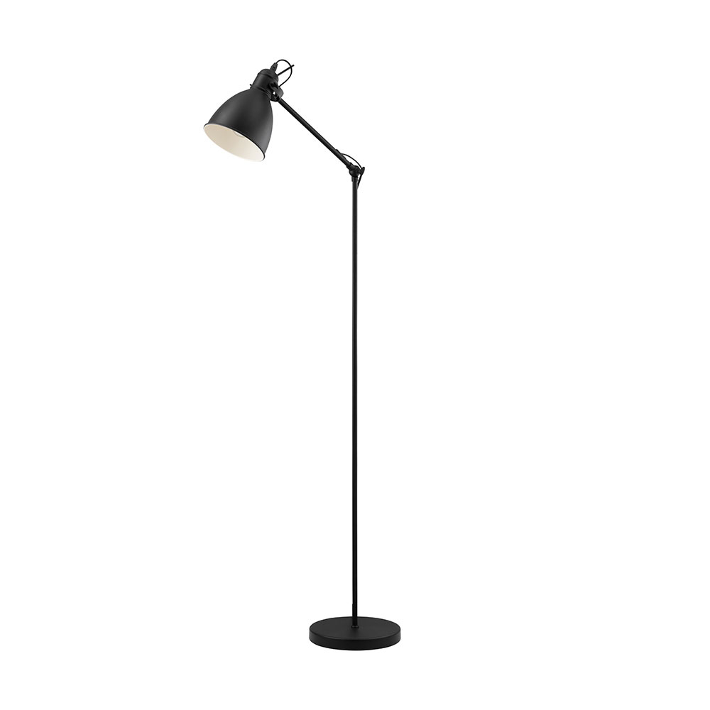 Priddy Industrial Adjustable Floor Lamp Black 49471 throughout proportions 1000 X 1000