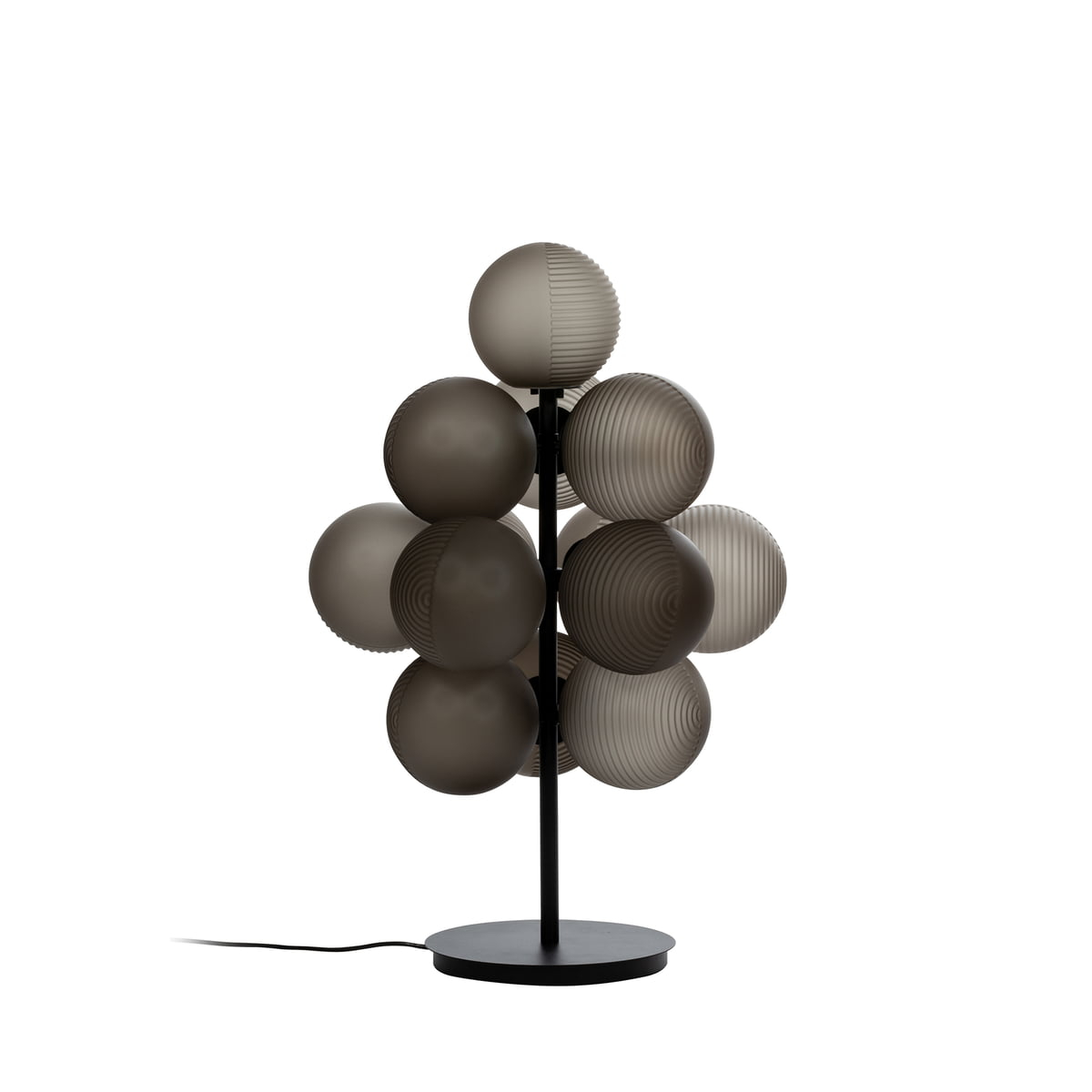 Pulpo Stellar Grape Floor Lamp Small Smoky Grey Black intended for dimensions 1200 X 1200