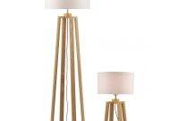 Pyramid Oak Wood Table Lamp And Floor Lamp 2 Lamps in proportions 1000 X 1000