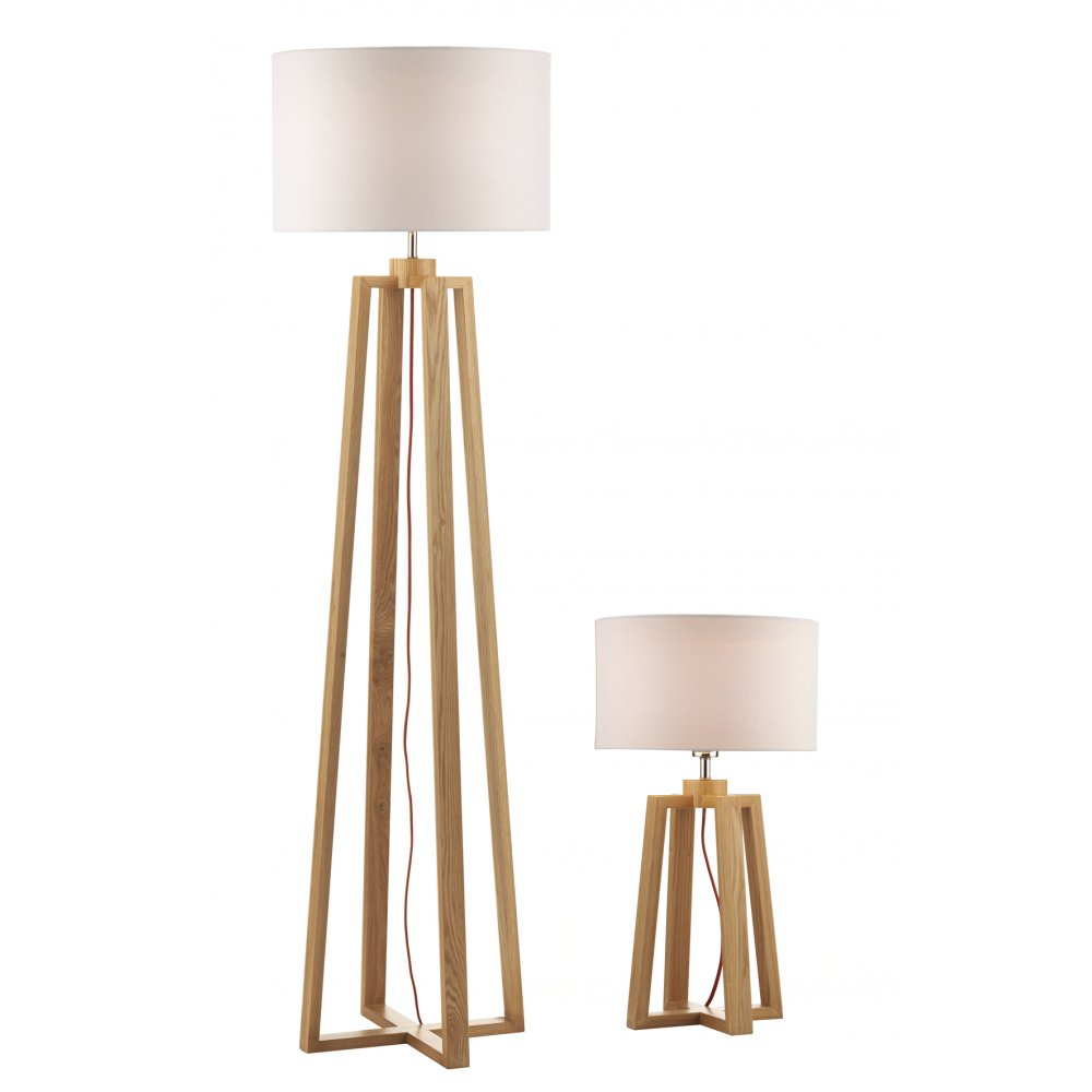 Pyramid Oak Wood Table Lamp And Floor Lamp 2 Lamps with dimensions 1000 X 1000