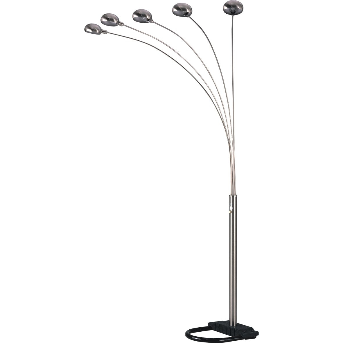 Qmax Silver Metal 84 Inch 5 Arm Arch Floor Lamp With Dimmer for sizing 1181 X 1181