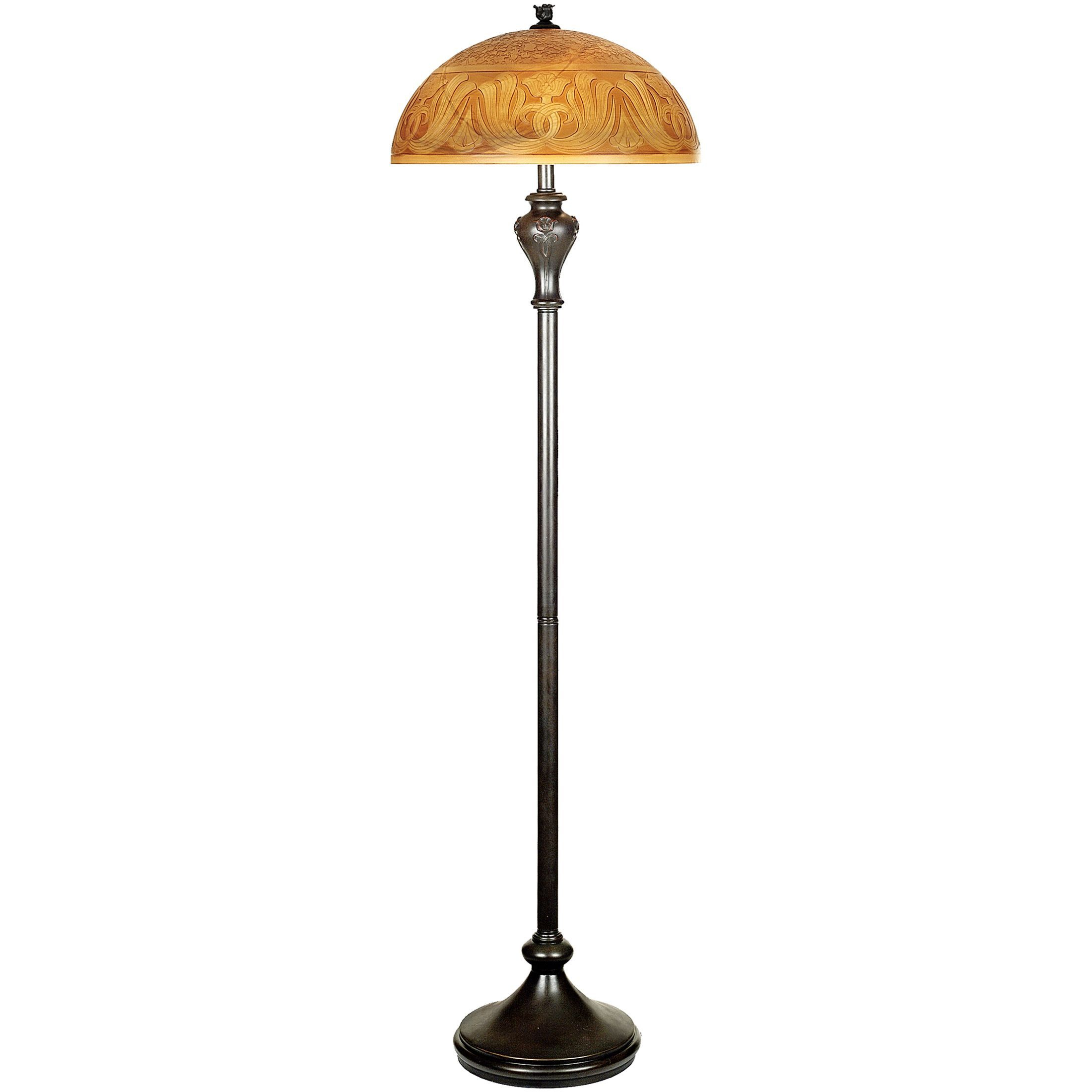 Quoizel Glenhaven Teco Rossa Finish Floor Lamp Teco Rossa with proportions 2200 X 2200