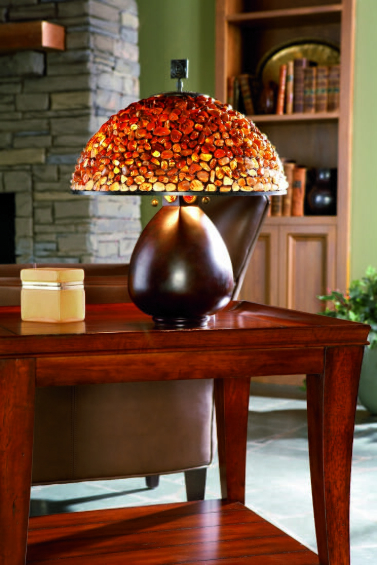 Quoizel Pomez 2 Light Table Lamp In Cinnamon Finish inside sizing 734 X 1100