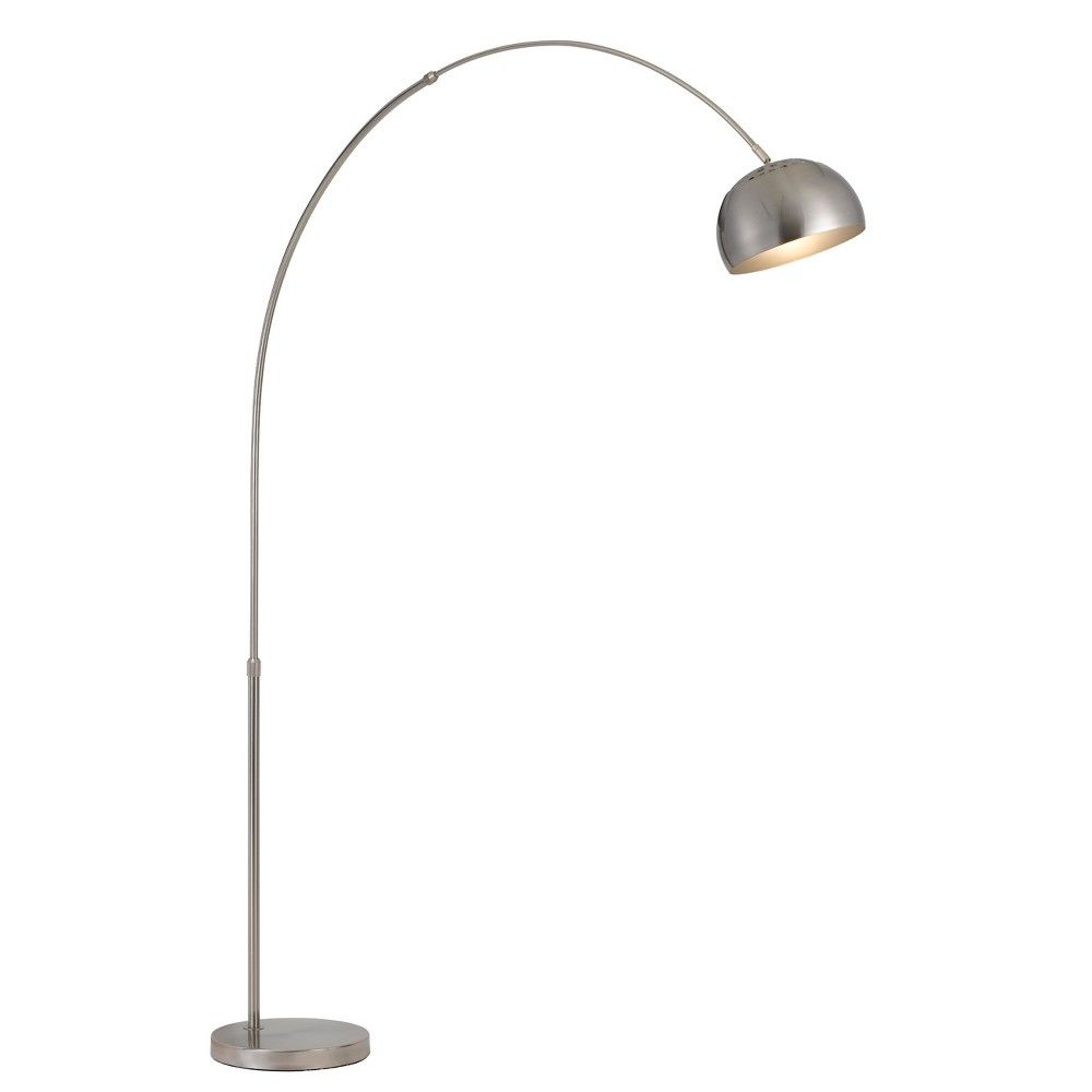 Ragusa Metal Floor Lamp Steel Silver 47x22 Includes for dimensions 1000 X 1000