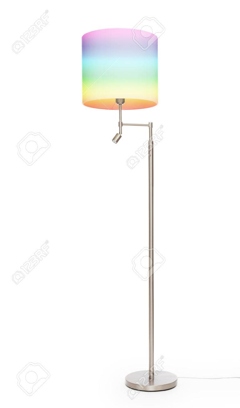 Rainbow Floor Lamp Isolated On White Background for sizing 767 X 1300