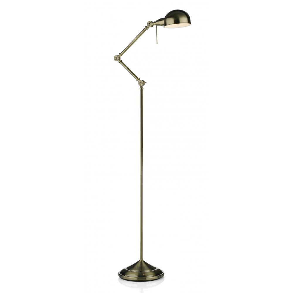 Ranger Adjustable Floor Lamp Good Reading Craft Light In Antique Brass intended for size 1000 X 1000