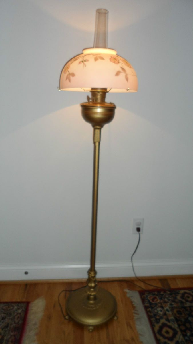 Rare Antique Aladdin Model B Floor Kerosene Lamp W Shade in sizing 675 X 1200