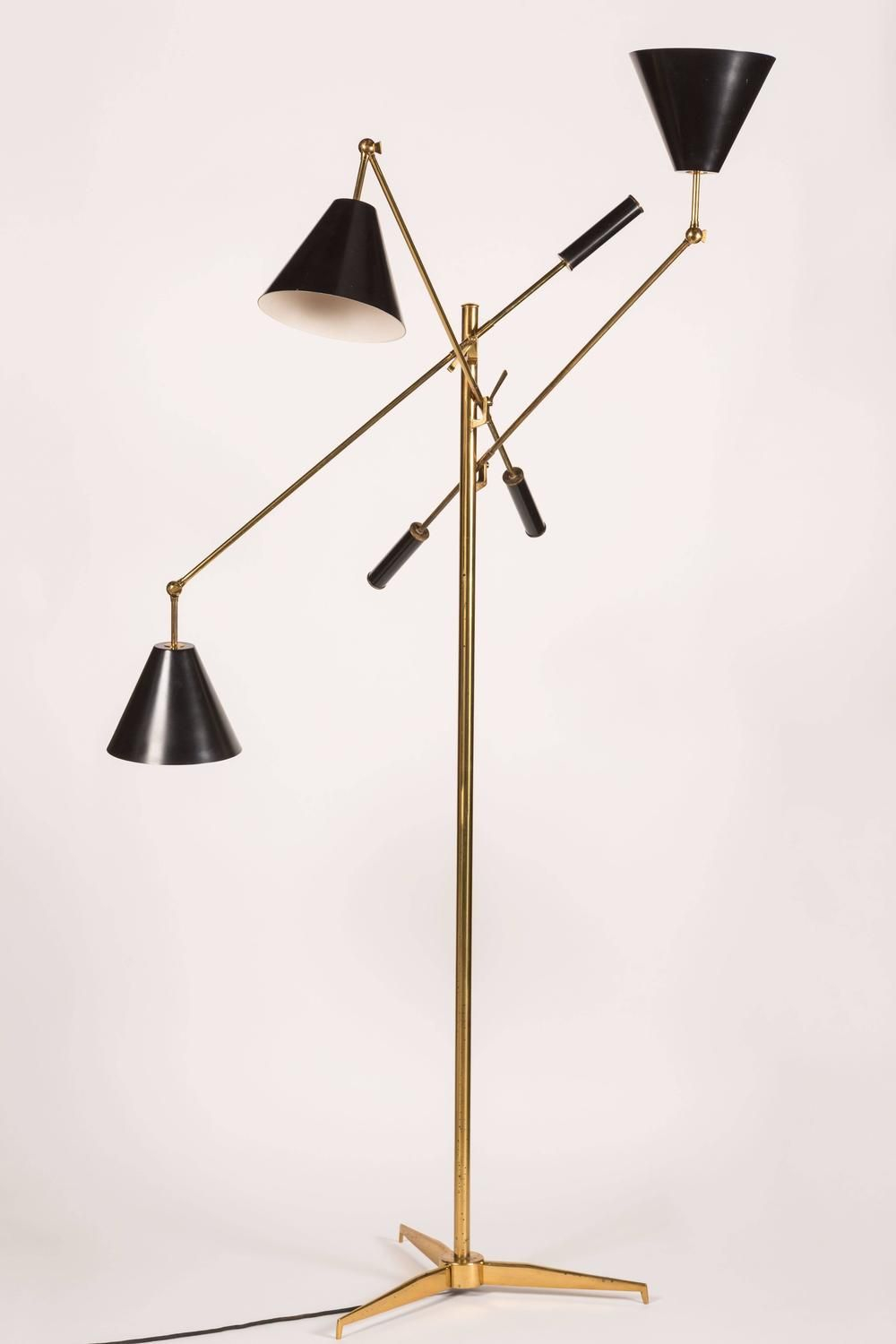 Rare Brass Triennale Floor Lamp Angelo Lelli For inside proportions 1000 X 1500