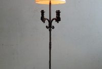 Rare Wrought Iron Figural Floor Lamp Electriccandle For with sizing 950 X 1284