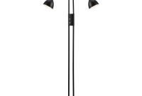 Ray Dual Head Contemporary Black Floor Lamp Dimmable throughout proportions 1000 X 1000