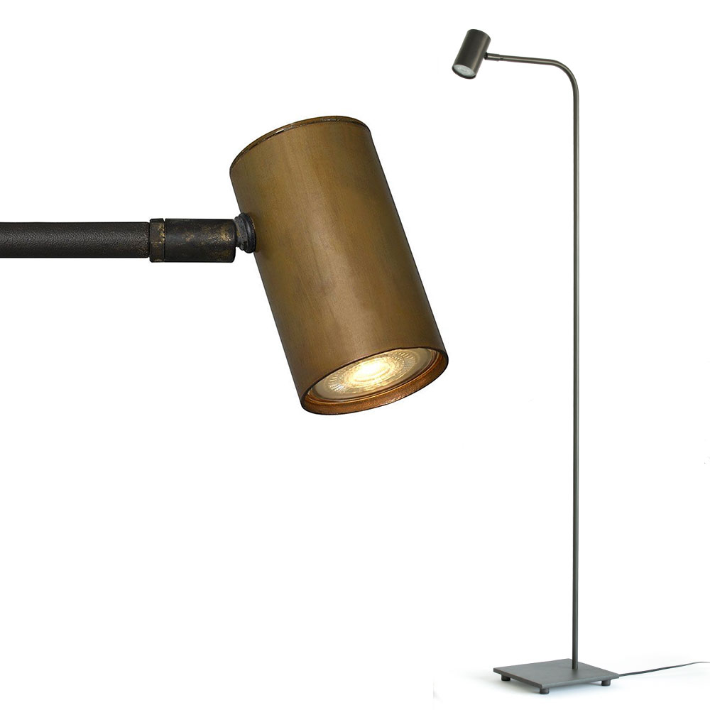 Reading Floor Lamp Tobino With Copper Or Brass Shade Casa Lumi pertaining to dimensions 1000 X 1000