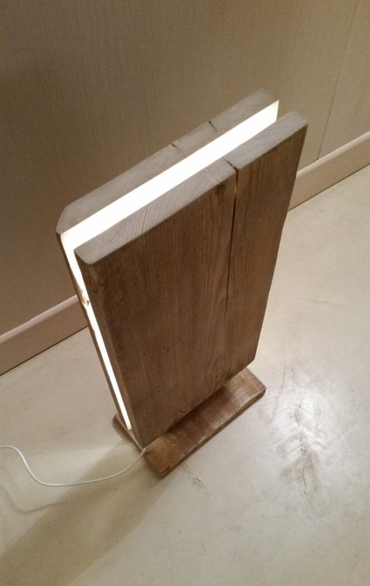 Reclaimed Wood Led Floor Lamp Wood Floor Lamp Table Lamp regarding size 750 X 1187