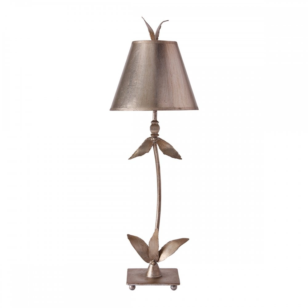 Red Bell Buffet Style Table Lamp In Silver Leaf Finish with proportions 1000 X 1000