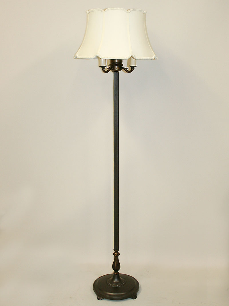 Reflector 6 Way Floor Lamp W Antique Copper Painted Accents C 1940 regarding size 800 X 1067