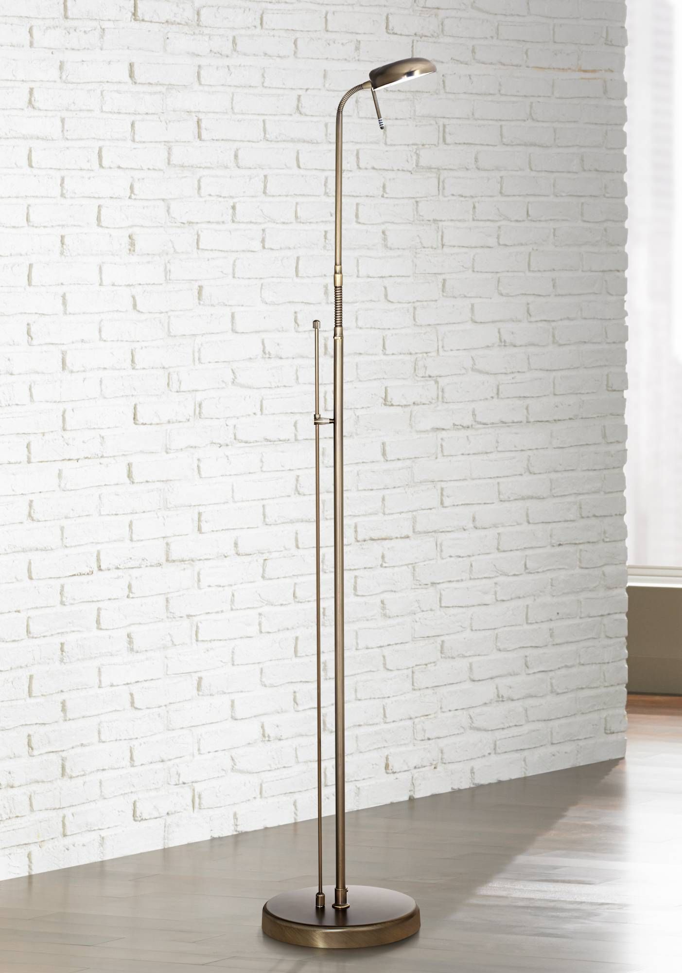 Regan Dark Brass Led Pharmacy Floor Lamp 5r555 Lamps regarding size 1403 X 2000