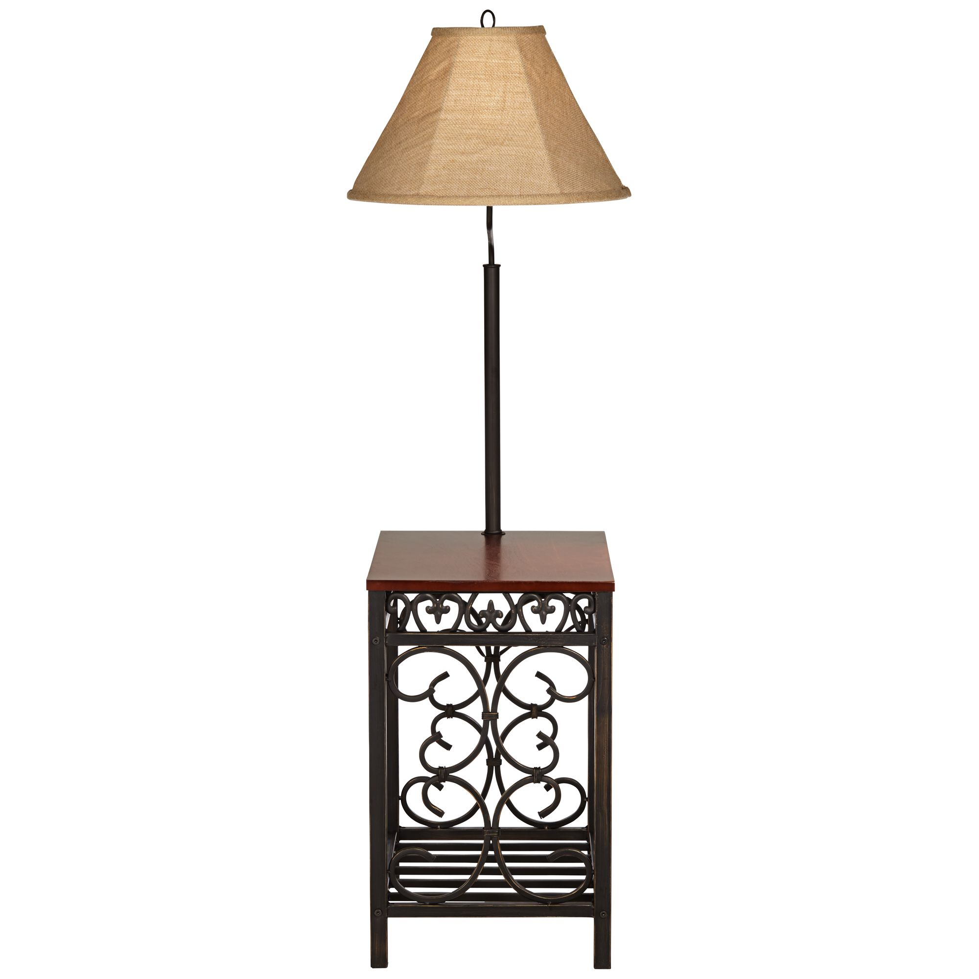 Regency Hill Traditional Floor Lamp End Table Swing Arm Wood regarding size 2000 X 2000