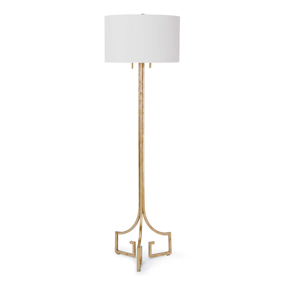 Regina Andrew Lighting Le Chic Floor Lamp Antique Gold Leaf for measurements 1000 X 1000