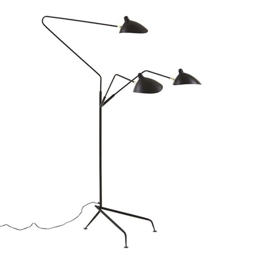 Replica Serge Mouille Three Arm Standing Floor Lamp In 2019 with regard to sizing 1080 X 1080