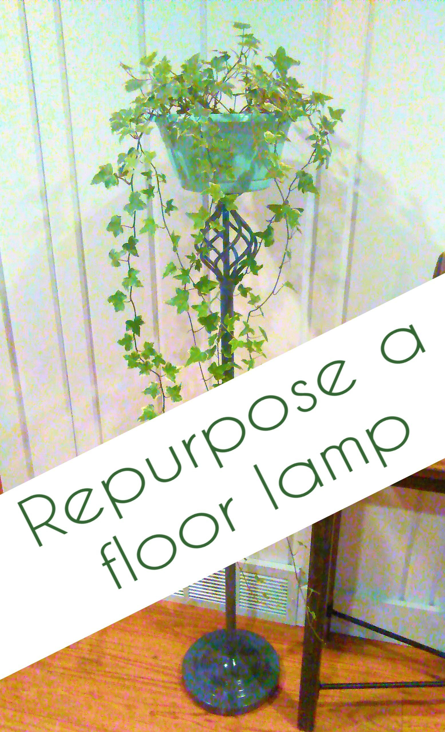 Repurpose An Old Floor Lamp Into A Plant Stand Repurpose regarding sizing 1555 X 2555