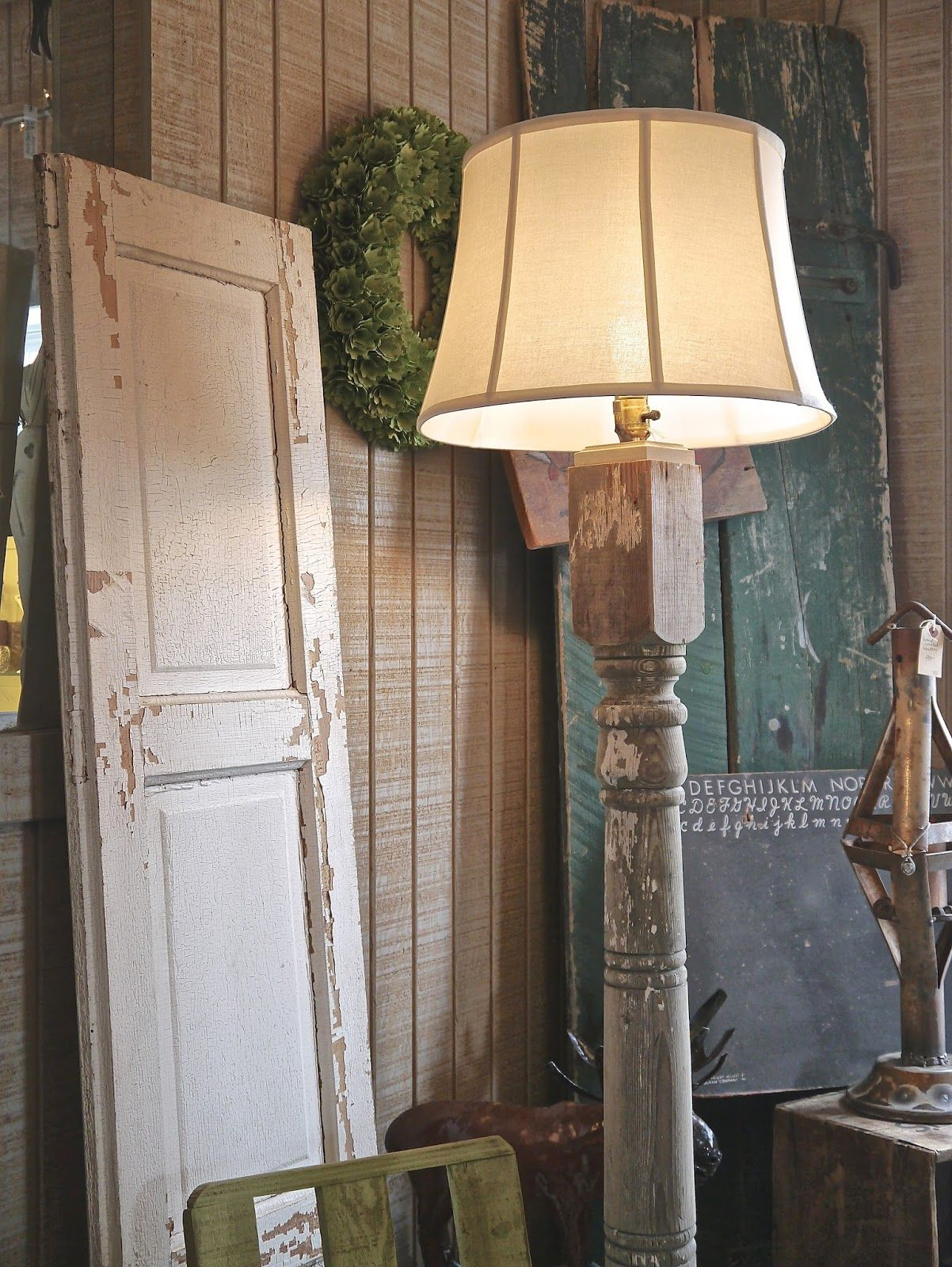 Repurposed Floor Lamp Made With Old Post Diy Floor Lamp with sizing 1202 X 1600
