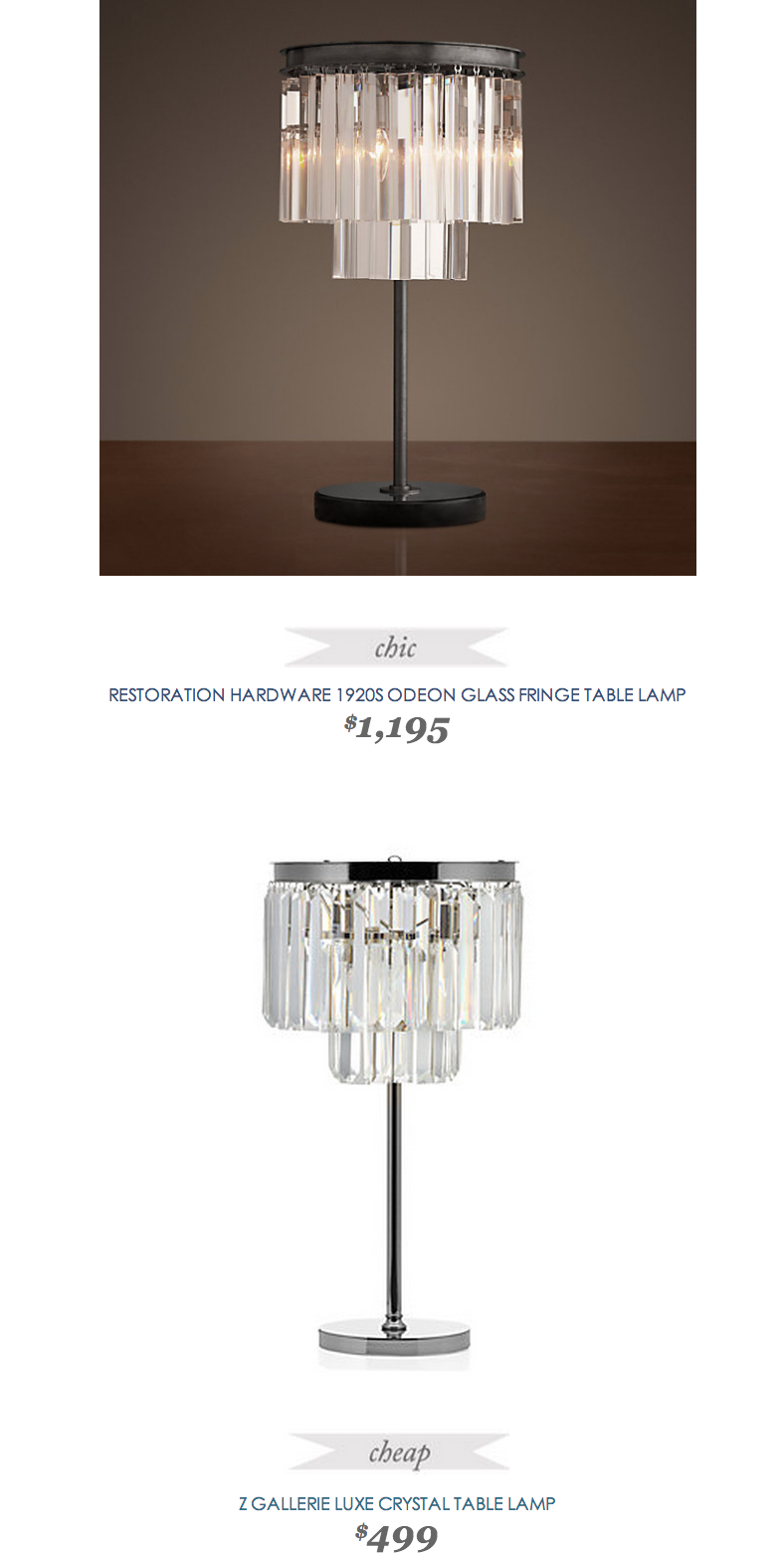 Restoration Hardware 1920s Odeon Glass Fringe Table Lamp with proportions 788 X 1564