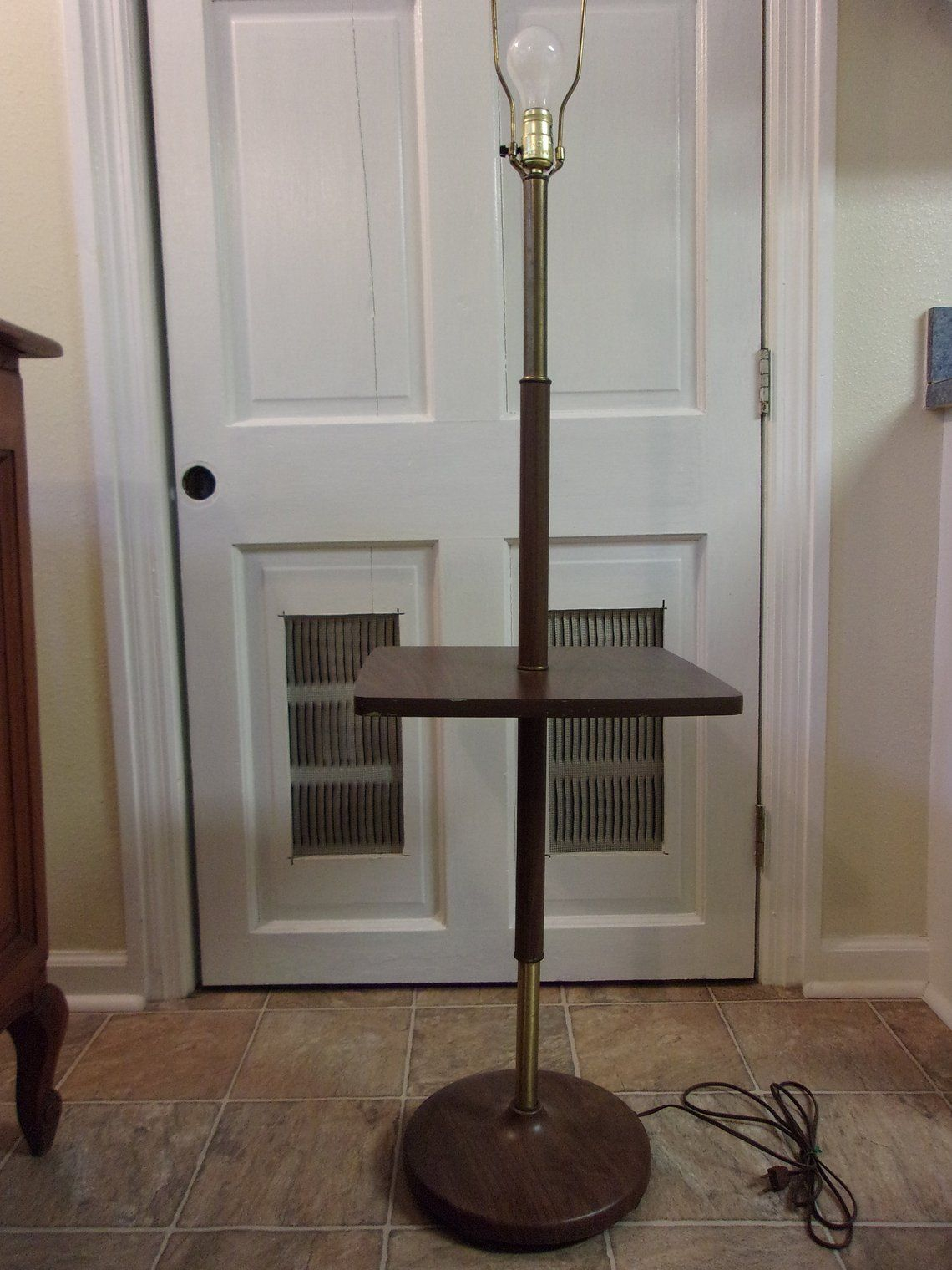 Retro Floor Lamp With Tableformica Tablewood Grain Metal inside dimensions 1140 X 1520
