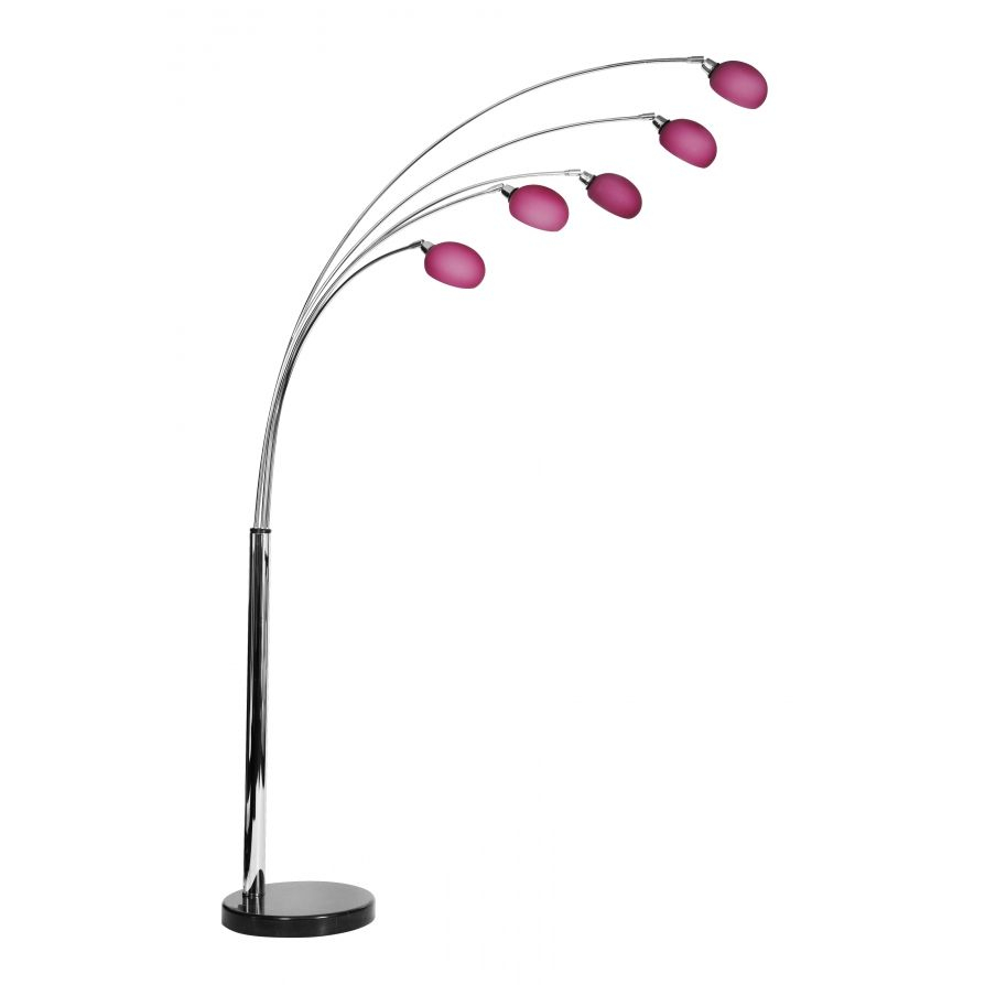 Retro Lighting L5floorpink 5 Light Modern Floor Lamp Pink in sizing 894 X 894