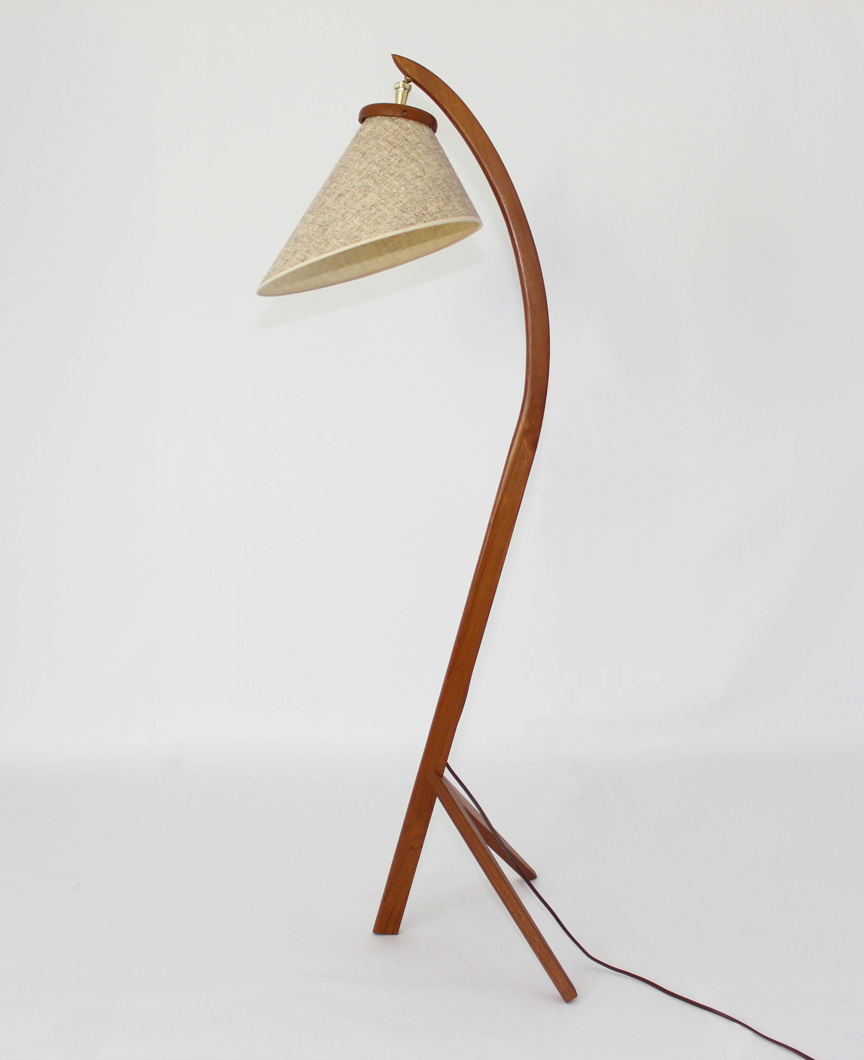 Retro Mid Century Danish Teak Bow Lamp Modern Floor Lamps in sizing 2772 X 3400