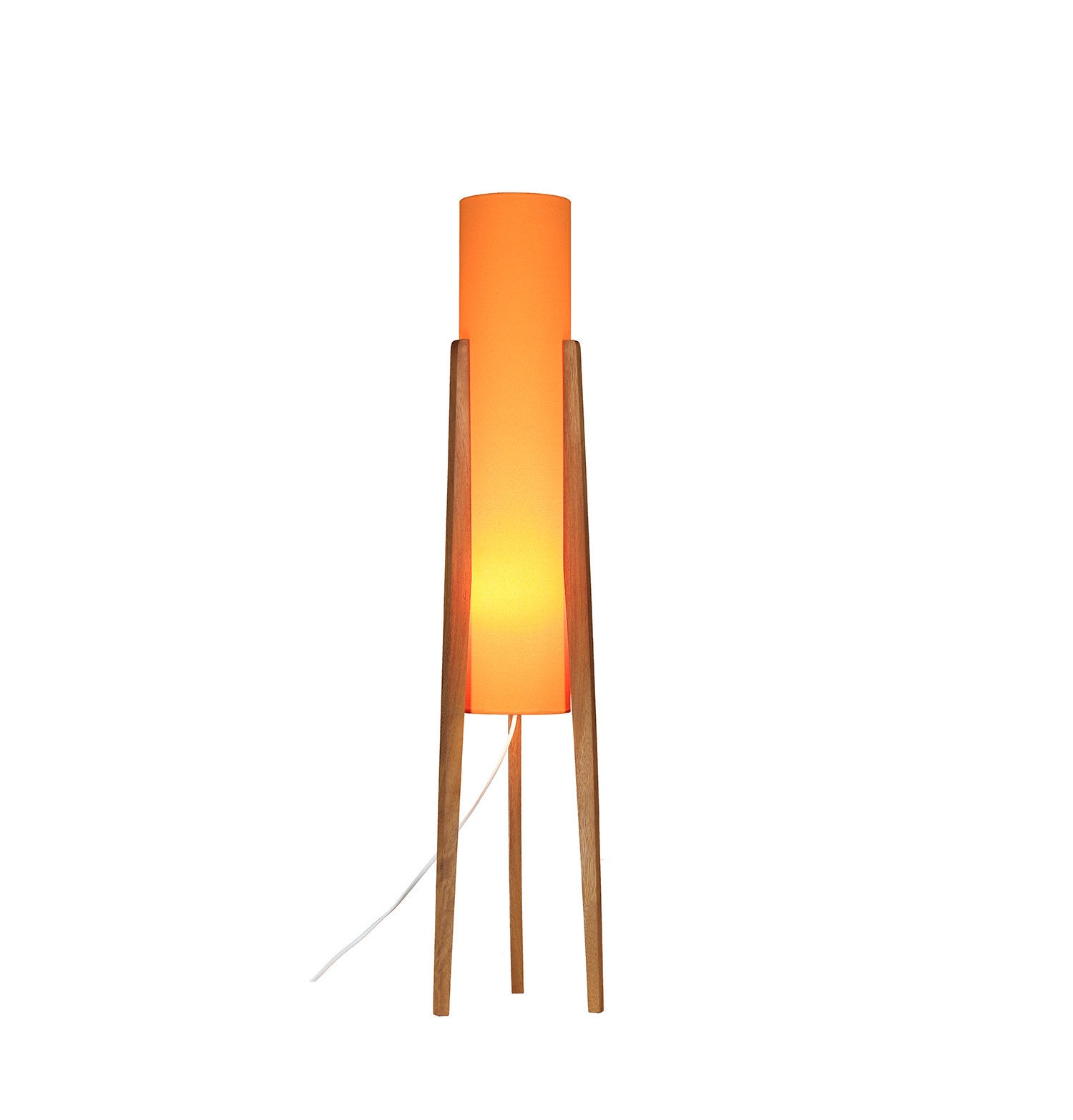 Retro Orange Rocket Floor Lamp throughout dimensions 1500 X 1566