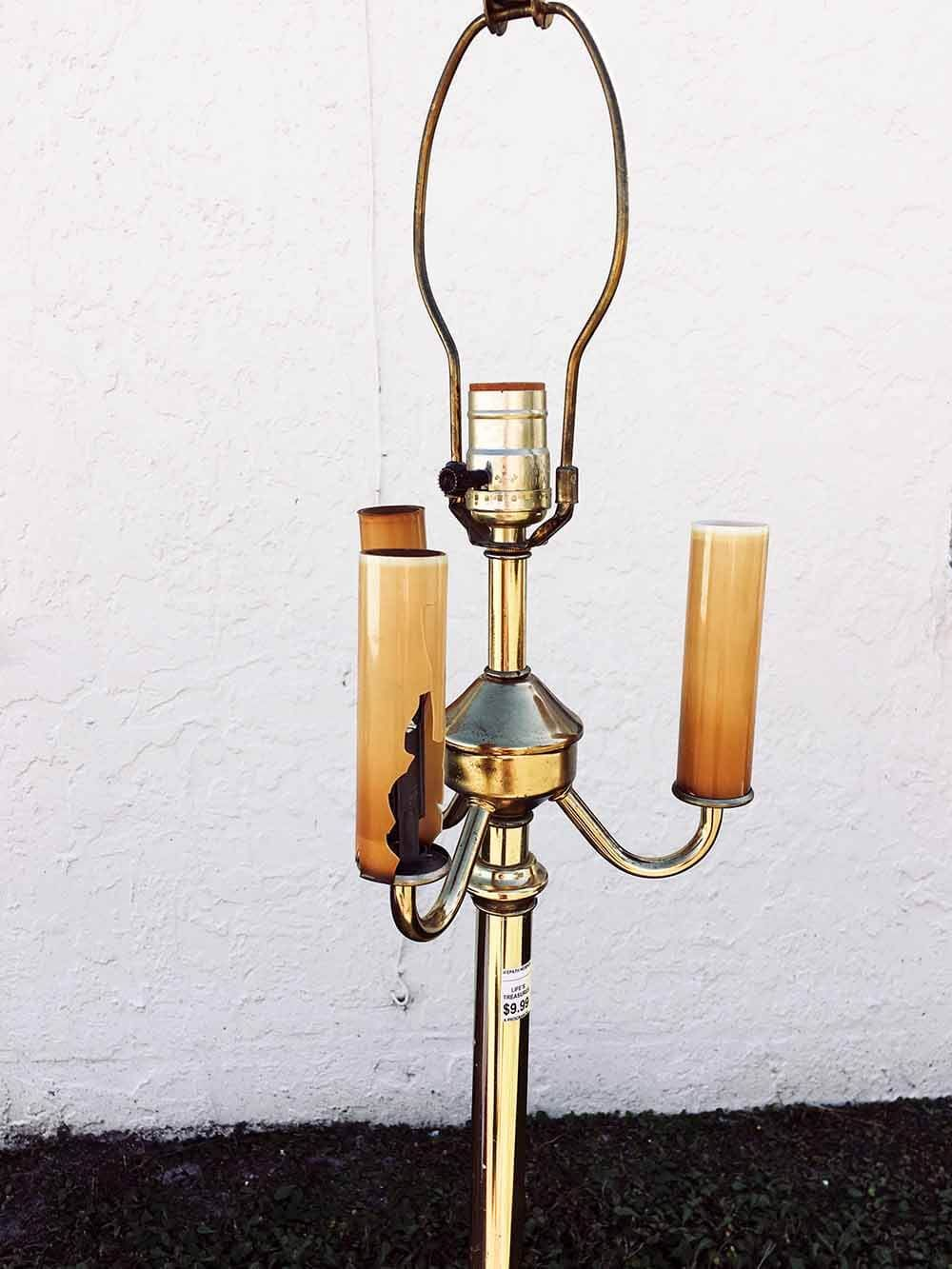 Revamp That Ugly Old Lamp With Spray Paint And Jewelry pertaining to dimensions 1000 X 1333