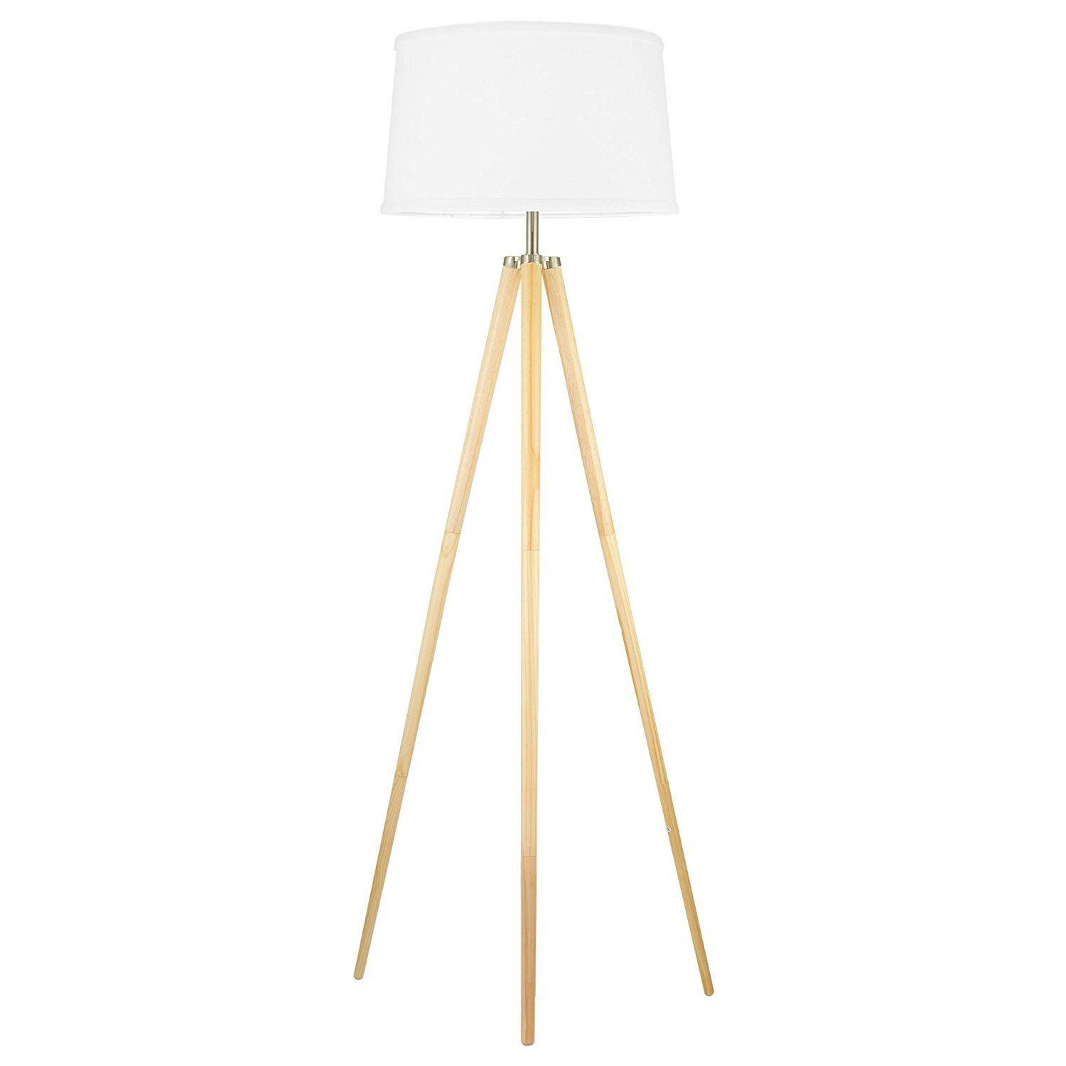 Revel Grace 605 Contemporary Wooden Tripod Led Floor Lamp with regard to proportions 1500 X 1500
