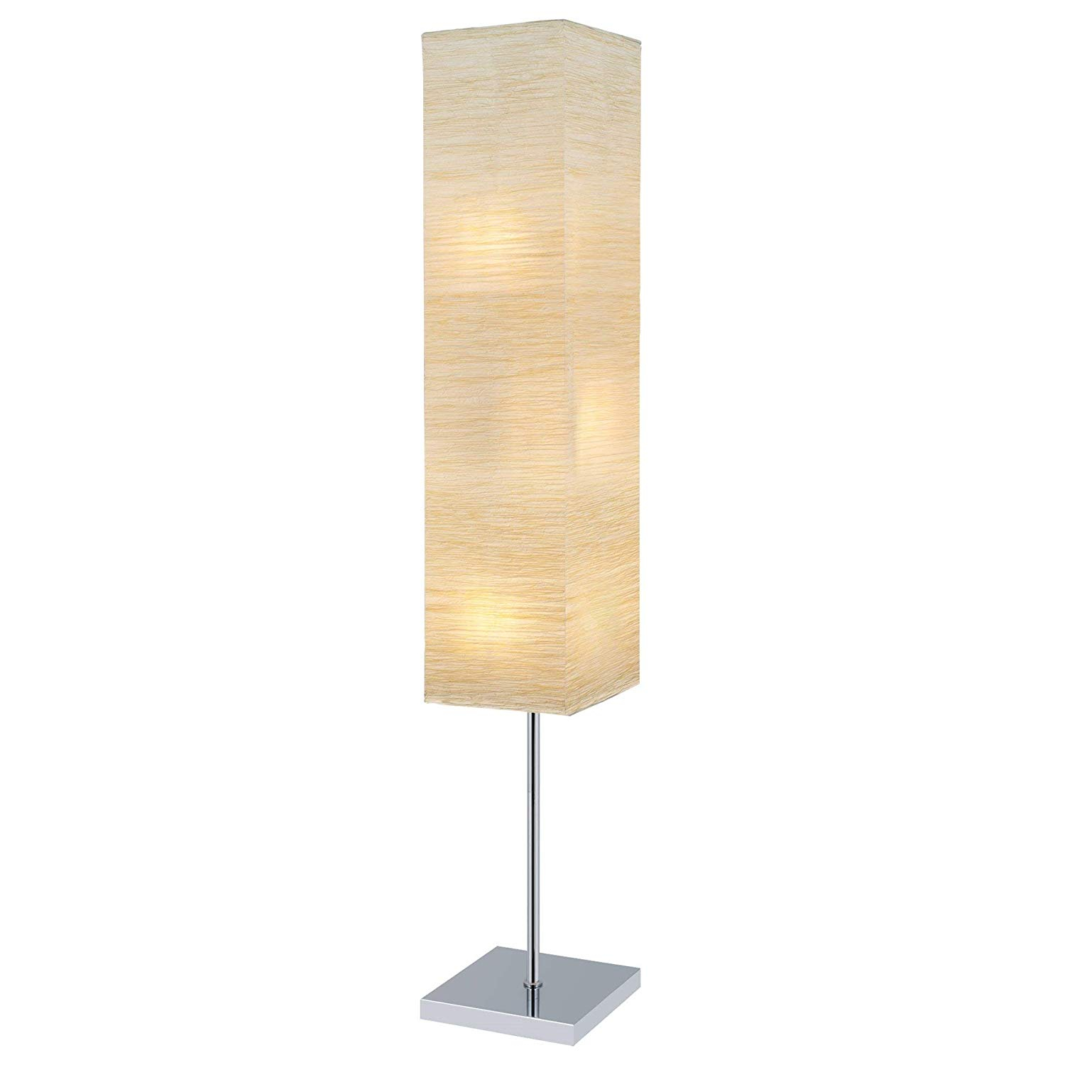 Revel Nori 58 Modern 3 Light Standing Floor Lamp 3 6w Led Bulbs Energy Efficienteco Friendly Beige Rice Paper Shade Wood Style Finish in measurements 1500 X 1500
