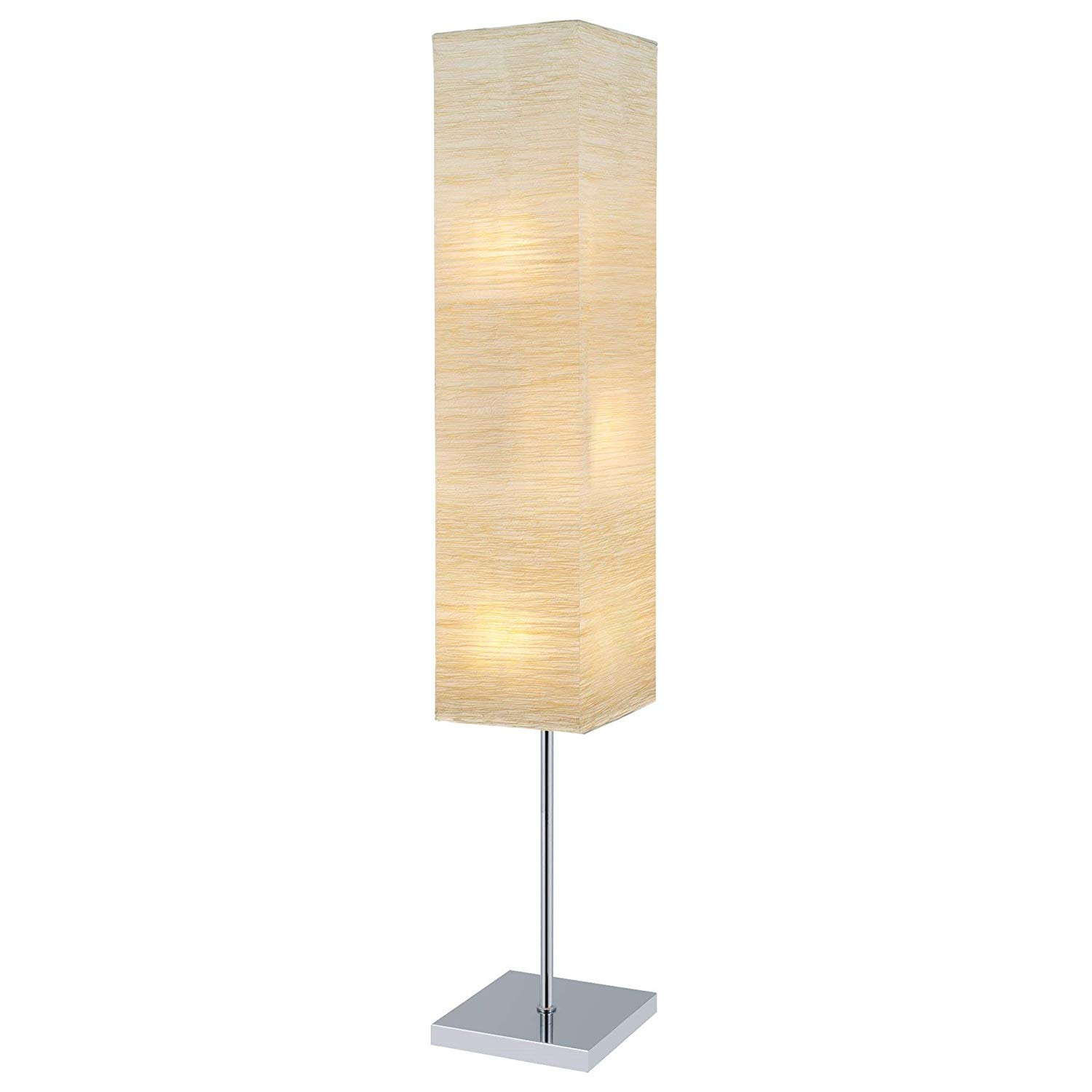 Revel Nori 58 Modern 3 Light Standing Floor Lamp 3 6w Led Bulbs Energy Efficienteco Friendly Beige Rice Paper Shade Wood Style Finish throughout dimensions 1500 X 1500